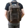 Backpack Business Crazy Horse Leather Men Backpacks Fashion Big Men's Cowhide Rucksack For 15.6'' Laptop Travel Male School Bag