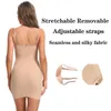 Robes décontractées Femmes Stretch Robe droite avec coupe à armatures Robes sexy simples Spaghetti Strap Tube Moulante Onepiece Crayon Underdress Z0506