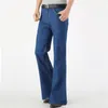Jeans da uomo Jeans svasati Pantaloni sottili estivi nostalgici in denim vintage Blu 230506