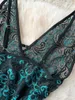 Женская одежда для сна пена летние женщины-цветочные кружевные ночные платья Сексуальные глубокие V-образные рукавы без рукавов без рукавов.