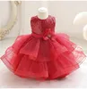 Mädchenkleider 2023 Sommer Kleinkind Baby Kleid Big Bow Spitze Ballett Erste Geburtstagsfeier Hochzeit Flauschig