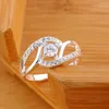 Bagues en grappe Streetwear 925 argent Sterling brillant Zircon diamant pour les femmes cadeaux de fête de mariage bijoux fins fiançailles