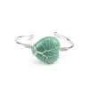 Femmes à la mode bracelet de pierre précieuse guérison aventurine naturelle aventurine multiple en forme de fil de fil Warp arbre de vie bracelet charme