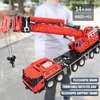 Blocks Mold King 17013 High Tech App RC gemotoriseerde GMK Mobile Crane Truck Model Building Assemblage Baksteen Toys Kids Birthday Gifts 230506