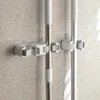 Krokar väggmonterad förvaring moppar krok arrangör no-punch innehavare sömlös kvast hänger hushållens badrum köksklipp