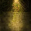 Strings LED 100/200/400LEDS Solar Fairfall Waterfall Luzes de corda ao ar livre ramificação de videira guirlanda de férias de férias de casamento de natal decoração de árvore