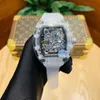 Tourbillon actif verre cristal transparent montre mécanique entièrement automatique pour homme évidée légère atmosphère unique et unique