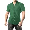 Men's Casual Shirts Mens Simple Fashion Sexy Flower Lace Button Short Sleeve Shirt Top European American Style Art 3d Digital Print