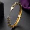 Bracelet Zlxgirl Plein autour de mirco pavé zircon cristal bracelet de mariage de femmes bijoux de mariée coloré zircone bracelet en or 230506