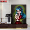 Stitch Cartoon Girl and Animals Diamond Recamitine Modello fai -da -te Diamond Painting Dolphin Mermaid Cat Dragon Dragon Cross Stitch Rhinestones