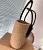 Raffia feita à mão Bolsa de praia famosa marca famosa mulher y simples e versátil designer tutes bolsa bolsa de compras 230506