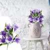 Flores decorativas Lily Flower Artificial em vaso de decoração seco