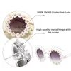 Sonnenbrille BEGREAT Summer Flower Runder Rahmen für Damen Fahion Designer Daisy Novel Floral Brille Erwachsene Kinder