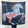 Scarves Silk 110CM Square Scarf Shawls For Women Female Summer Thin Sunscreen Large Shoulder Shawl Travel Dress Decoration