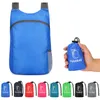 Förvaringspåsar Lätt vandring av ryggsäckar fällbara vattenbeständiga ryggsäcken för ryggsäck män och kvinnor
