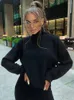 Tweede stuk broek voor dames Solid Gebreide Sweater 2 Set Women Fashion Long Sleeve pullover gebreide pakkenfemale losse hoge wasit flare pant brearwear