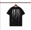 Designer Amaris Homens Camiseta Edição Limitada Casais Tees Street Wear Moda Marca Camisa Splash-Ink Carta Imprimir Amirs Manga Curta Casual Solto Homens Tee Crewneck A5