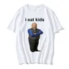 Camisetas masculinas Bertram Eats Kids T-shirt I Eat Kids Homens Mulheres Camisetas de Manga Curta Pure Casual Camiseta Casual Tops Harajuku Streetwear 230506