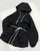 Damen-Trenchcoats Multi-Pocket Hooded Windcoat Draw Rope Waist Retraction Design Dreidimensionale Taschendekoration 2023 Herbst