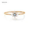 Mercery Jewelry 2023 Fashion Trend Wunderschön gestaltete, hochwertige Edelsteinringe aus 14 Karat Massivgold für Frauen