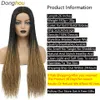 Synthetic Wigs Style Ombre Box Braided For Women Fake Scalp Wholesale Perruque Longue Synthtique Braiding Hair 230505