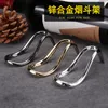 Smoking Pipes New stainless steel pipe holder, cigarette accessories, alloy metal