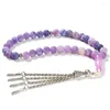 Strand Wedding Gift Purple Agate Stone Tasbih Perles de prière islamique