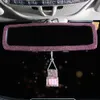 Luxurious New Car Hanging Air Freshener Empty Glass Bottle Perfume Rearview Mirror Ornament Car Stuff Bling Car Accessories for Woman