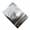 Bloquear o saco de gravação em alumínio mylar prata com uma janela fosca de selo self -lurac Notch Alimentos selvagens bolsas de café moídas