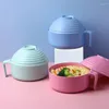 Ensembles de vaisselle bol de nouilles instantanées boîtes à lunch créatives pour avec poignée bols à soupe de riz