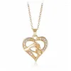 Chains Hand In Model Metal Necklace Solid Color Peach Heart Mother's Day For Women's Holiday Accessories Gift
