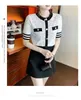 Designer breien truien blouses dames katoenen shirts holle pullover dames knits trui los buiten causale tops t-shirt