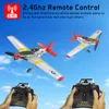 Electric RC Aircraft EPP 400mm P51D Mustang F4U 4 Ch 2 4G 6 Axis RTF Airplane With Xpilot Stabilizer RC Plane 230506