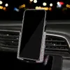 New Universal Car Phone Holder Women Diamond Crystal Car Air Vent Mount Mobile Phone Holder Stand Car Bling Accessories for Woman