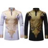 Roupas étnicas homens imprimem vestidos de estampa africana rich bazin dashiki t-shirt de manga comprida estilo moda tradicional blush adult roupas 230505