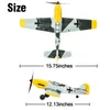 Electric RC Aircraft Remote Control Airplane B 09 2 4GHz 4Ch 400mm Wingpan One Key U Turn Aerobatic Plane Warbird Gift Toys 761 11 230506