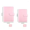 Lettres personnalisées en cuir Pu A5 A6 cahier Agenda Agenda Journal liant fournitures scolaires Macaron avec Pages intérieures