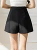 Kvinnors shorts hög midje kjol ankomst 2023 sommar koreansk stil fast färg allmatch damer aline korta byxor w1286 230505