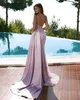 Gorgeous Ball Gown Prom Dresses One Shoulder Hollow Backless Applicants Side Split Zipper Satin Court Gown Custom Made Plus Size Party Dress Vestido De Noite