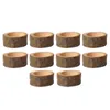 Candle Holders 10 Pcs Tea Light Decorative Bulk Natural Candlestick Party Mushroom Wood Wedding Decorations Wooden