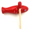 Red Fish Shape Block Percussion Creative Wooden Music Instruments Dzieci przedszkola kreskówka Nauczanie pomocy hurtowej