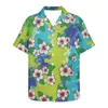Camisas casuales para hombres 2023 Camisa de verano de manga corta con cuello en V para hombres de un solo pecho personalizado polinesio étnico impreso mar ropa simple