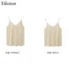 CAMISOLELE TOBLES CAMISOLE Samica Kobieta w szyku w szyku jedwabna czarna koszulka bez rękawów Take Tope Top Kobiety Zewnętrzne Zewnętrzne/Summer Camis Korean 230506