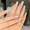 False Nails Wholesale 2023 24Pcs/Box Included Glue Wearable Nail Sticker Ballet Piece Removable Patch Finished