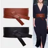 Belts 6 CM Wide Cummerbunds Luxury Genuine Cowhide Waist Knots Decoration Suits And Dress Ornaments Designed 2023
