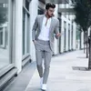 Herrenanzüge Blazer Casual Grau Herren Anzug Für Hochzeit Nach Maß Einfache Stilvolle Herren Anzug Neueste Coat Pant Designs 2 PiecesJacketPant 230506