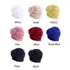 Twist Knoten Turban Caps für Mode Frauen Stretch Hijab Chemo Cap Muslim Soft Cotton Haarausfall Kopftuch Wrap Bonnet Hat Turbans