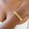 Bracciale personalizzato all'ingrosso da 10mm 15mm cinturino in acciaio inossidabile gioielli in metallo placcato oro 18k cinturino per uomo e donna