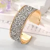 Bangle Boheemse etnische stijl kleurrijke gemalen stenen metalen armband overdreven vrouwen goud vergulde luipaardpatroon open sieraden