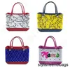 stylisheendibags Schoudertassen Baseball EVA strandtas Extra grote rubberen tas Zomer geperforeerde waterdichte draagtassen Zachte siliconen zwemhanddoeken Organizer Bags